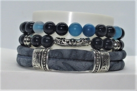 Stoere bracelet- blauw