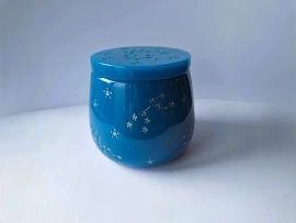 Blauw/sterren pot dierbare herinneringen