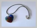 Blue/red heart - complete ketting
