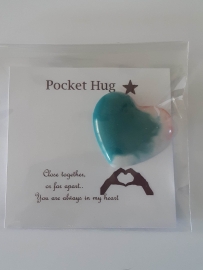 Zee groen - wit Pocket hug